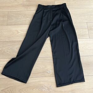 Petite ATM Black Satin Trousers Size 0